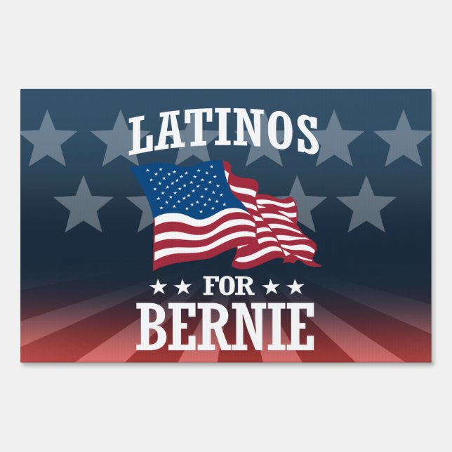 LATINOS FOR BERNIE SANDERS YARD SIGN (Front)
