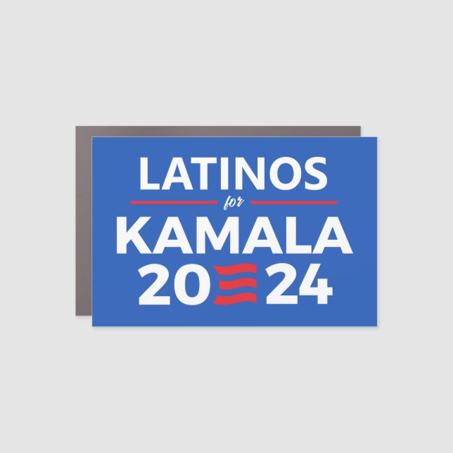 Latinos for Kamala Harris Car Magnet (Front)
