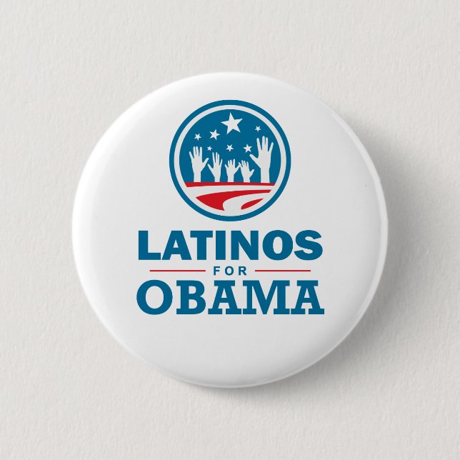 Latinos for Obama Pinback Button (Front)