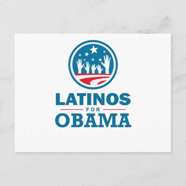 Latinos for Obama Postcard (Front)