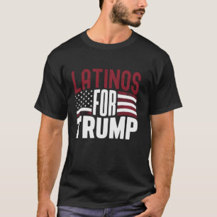 Latinos for Trump 2024 Election USA Flag Hispanic T-Shirt