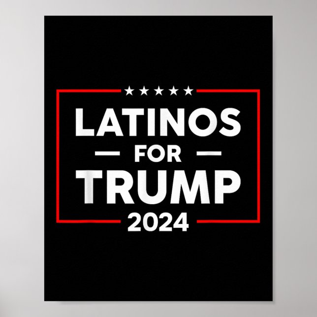 Latinos For Trump 2024  Poster (Front)
