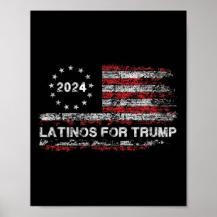 Latinos For Trump 2024 - President Election Trump  Poster