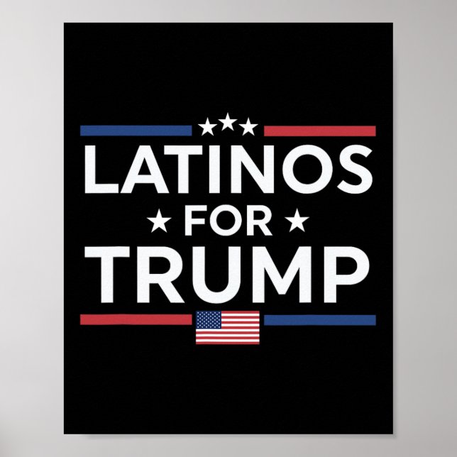 Latinos For Trump 2024 - President Election Trump  Poster (Front)