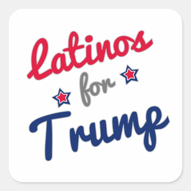 Latinos for Trump Square Sticker (Front)