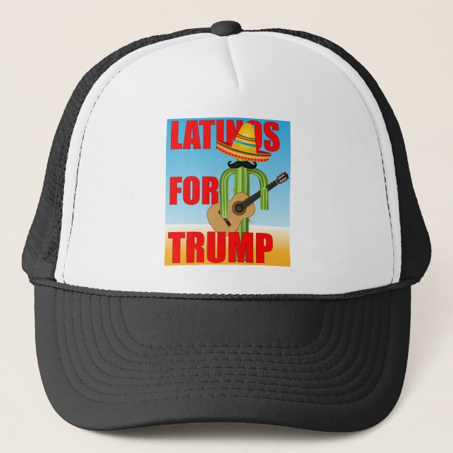 Latinos for Trump Trucker Hat (Front)