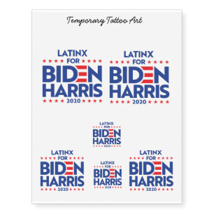 LATINX FOR BIDEN HARRIS TEMPORARY TATTOOS