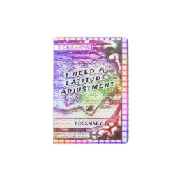 Latitude Adjustment Colorful Ancient Map Summer Passport Holder