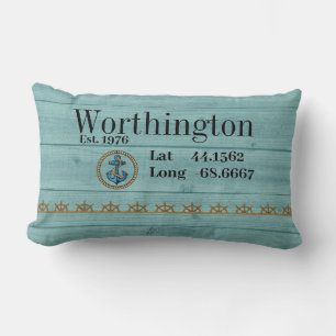 Latitude and Longitude Lumbar Pillow