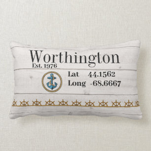 Latitude and Longitude Lumbar Pillow