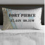 Latitude Longitude Fort Pierce FL Nautical Chart Pillowcase