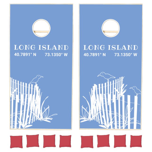 Latitude Longitude Long Island Cornhole Set (Set)