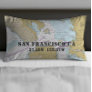 Latitude Longitude San Francisco CA Nautical Chart Pillow Case