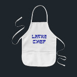Latke Chef Apron<br><div class="desc">Doesn't everybody love latkes on Chanukah!   This is a great gift for the Latke chef,  the person who loves to make Chanukah latkes,  those calorie laden potato pancakes that everybody loves to eat with applesauce or sour cream.  Happy Chanukah!</div>