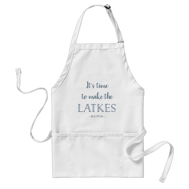 Latke Time | Funny Personalized Hanukkah Adult Apron