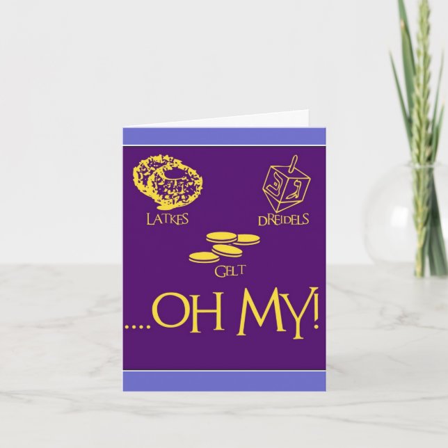 Latkes and Dreidels and Gelt Holiday Card (Front)