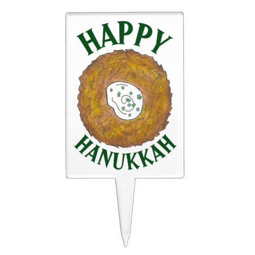 Latkes Happy Hanukkah Chanukah Jewish Holidays Cake Topper