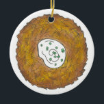 Latkes Happy Hanukkah Chanukah Jewish Holidays Ceramic Ornament<br><div class="desc">Design features an original marker illustration of a delicious latke potato pancake topped with sour cream, a staple in Jewish holiday cuisine. Ideal for Hanukkah celebrations! Just personalize with your information. This Chanukah latkes design is also available on other products. Lots of additional foodie designs are also available from this...</div>