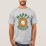 Latkes Happy Hanukkah Chanukah Jewish Holidays T-Shirt<br><div class="desc">Design features an original marker illustration of a delicious latke potato pancake topped with sour cream, a staple in Jewish holiday cuisine. Ideal for Hanukkah celebrations! This Chanukah latkes design is also available on other products. Lots of additional foodie designs are also available from this shop! Don't see what you're...</div>