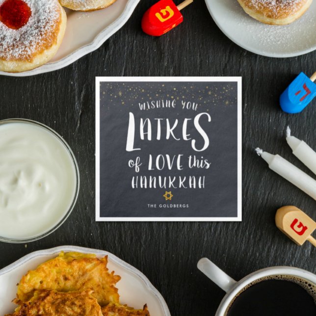 Latkes of Love | Hanukkah Party Napkins (Creator Uploaded)
