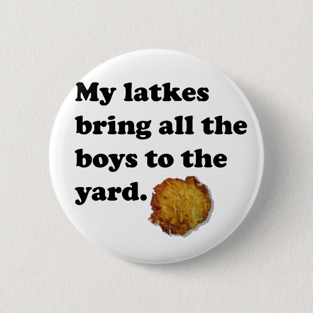Latkes Pinback Button (Front)
