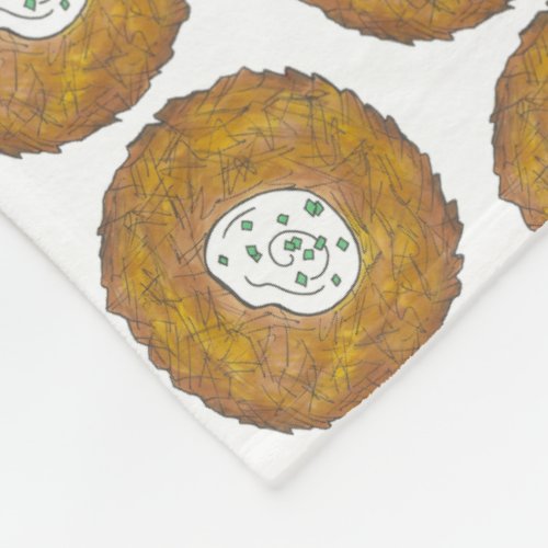 Latkes Potato Pancake Hanukkah Jewish Holiday Food Fleece Blanket