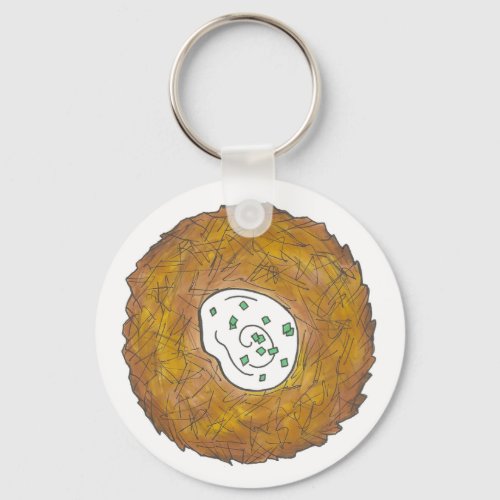 Latkes Potato Pancake Hanukkah Jewish Holiday Food Keychain