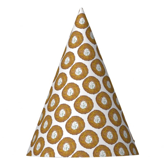 Latkes Potato Pancake Hanukkah Jewish Holiday Food Party Hat (Front)