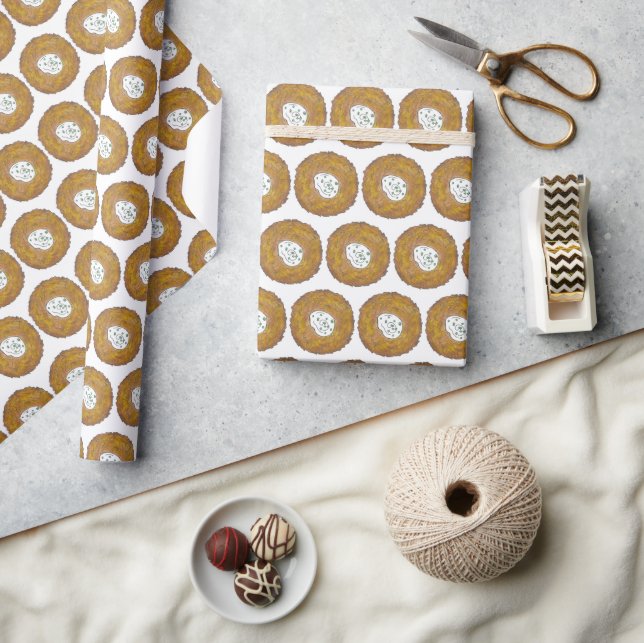 Latkes Potato Pancake Hanukkah Jewish Holiday Food Wrapping Paper (Crafts)