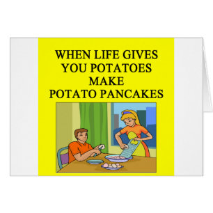 latkes potato pancake joke cards