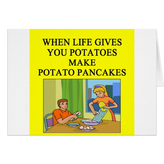latkes potato pancake joke cards (Front Horizontal)