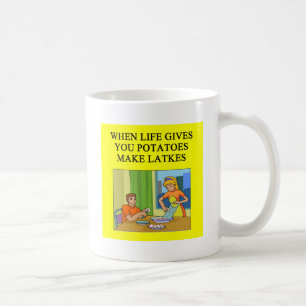 latkes potato pancake joke coffee mug