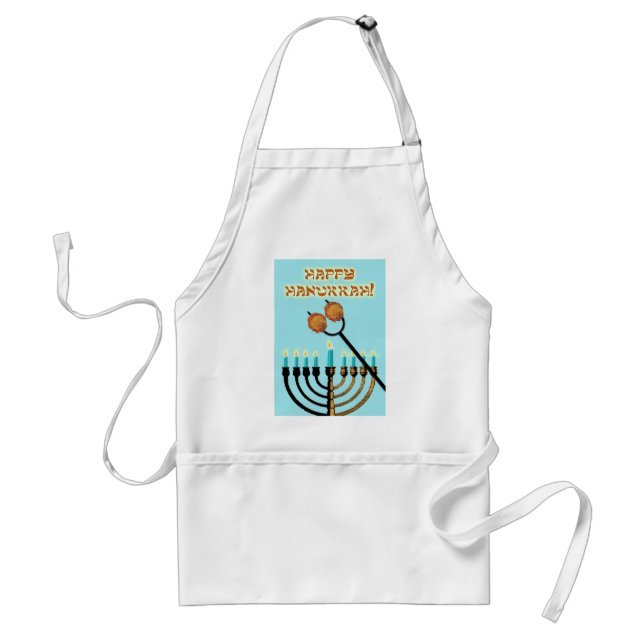 Latkes Roasting on an open fire... Adult Apron (Front)