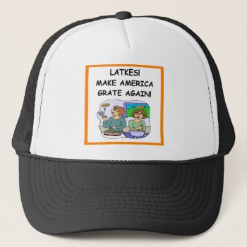Latkes Trucker Hat by jimbuf at Zazzle