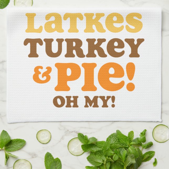 Latkes Turkey And Pie Towel (Folded)