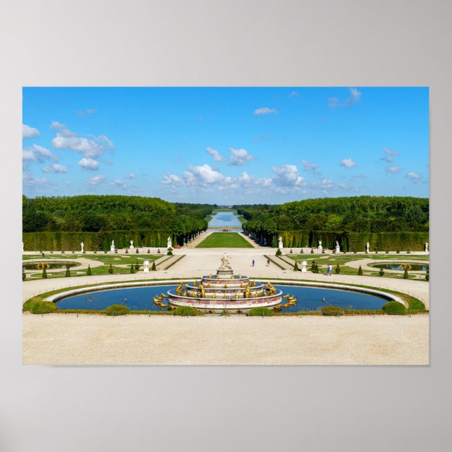 Latona Fountain and Grande Perspective, Versailles Poster (Front)