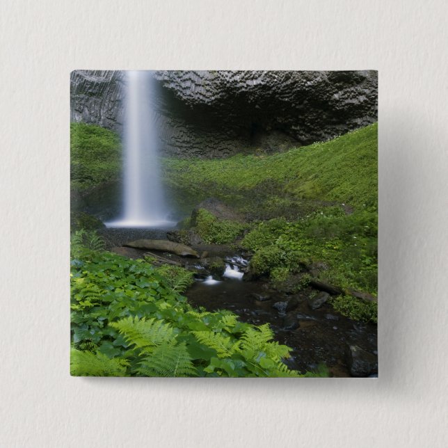 Latourell Falls, Columbia River Gorge, Oregon, Button (Front)