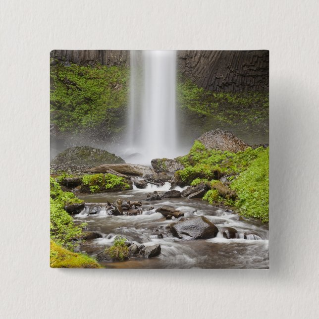 Latourell Falls, Columbia River Gorge, Oregon, Button (Front)