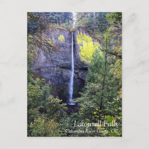 Latourell Falls, Oregon Holiday Postcard