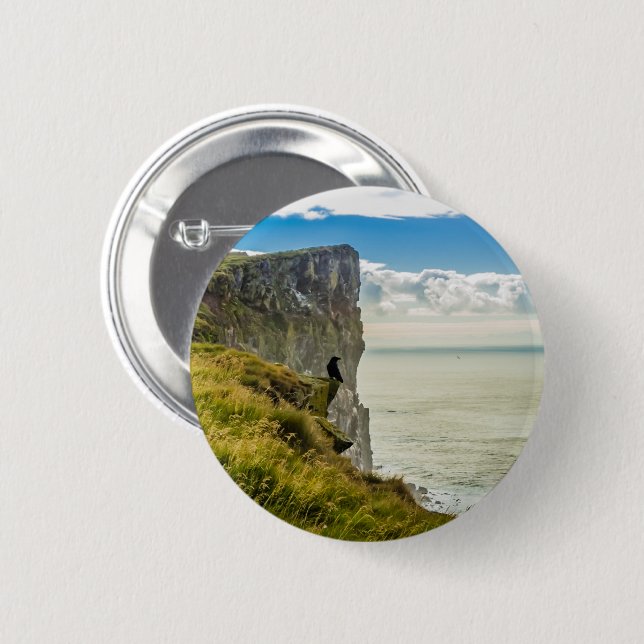 Latrabjarg cliffs, Iceland Button (Front & Back)