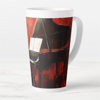 Latte: 3 Instruments with Red Wall Latte Mug