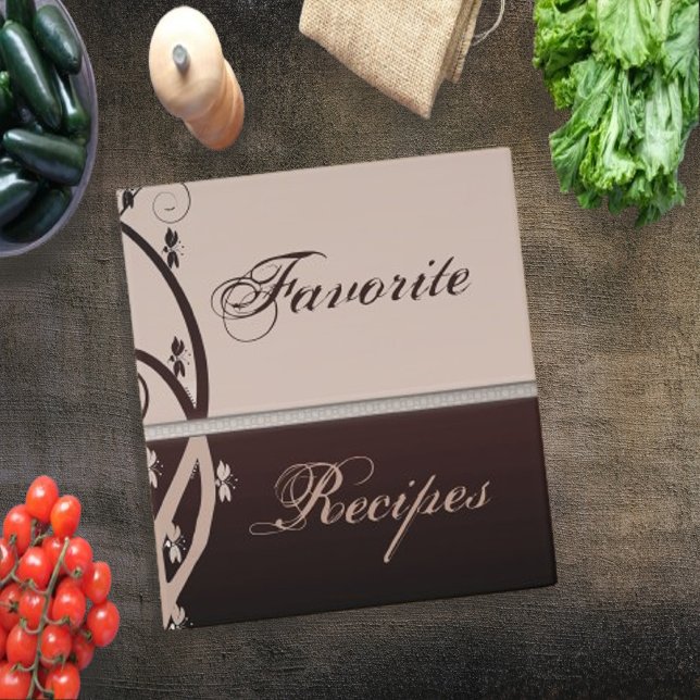 Latte and Cabernet Vine Recipe Book Binder (Latte and Cabernet Vine Recipe Book Binder)