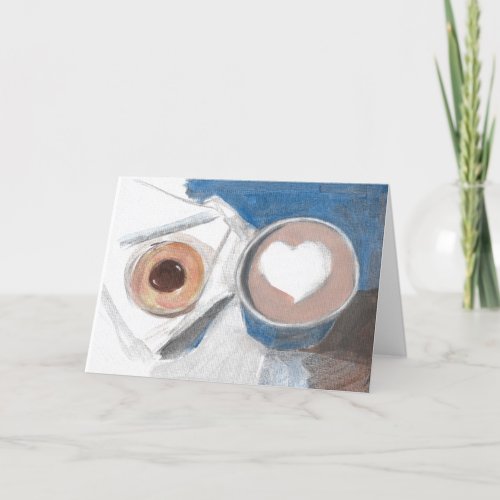 Latte and Cookie Card