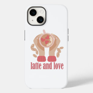Latte and love cup, hands and coffee quote  Case-Mate iPhone 14 case