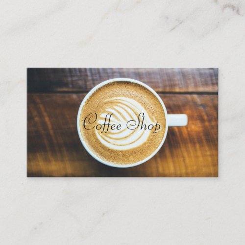 Latte Art Coffee House Punch Card _ Business Card