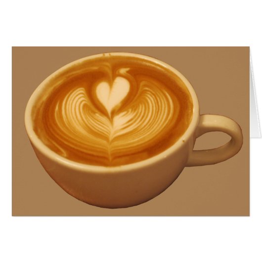 Latte Art Coffee Love Cards (Front Horizontal)