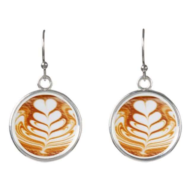 Latte Art Earrings (Front)
