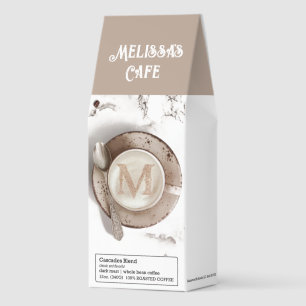 Latte Art Monogram M Coffee