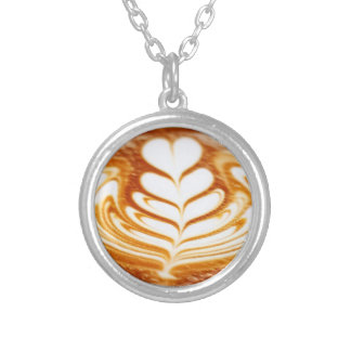 Latte Art Silver Plated Necklace