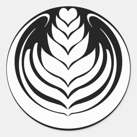 Latte Art Tulip Classic Round Sticker | Zazzle